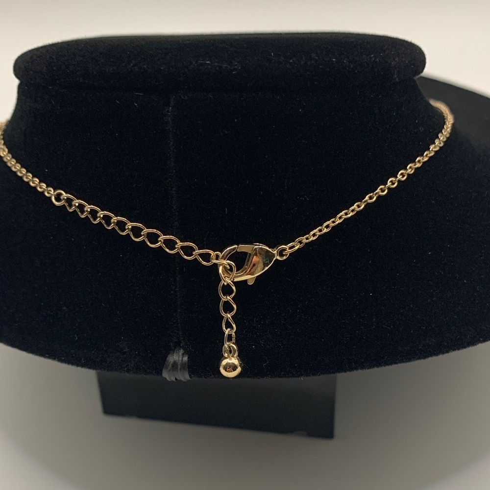 Gold-tone Infinity Rhinestone Necklace - Picture 4 of 4